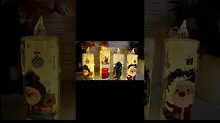 4PCS Christmas LED Candles, Flameless Flickering Electronic Tea Lights,Santa Claus  Night Light