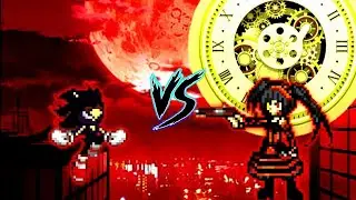 SONIC DARK FLEETWAY V4 OP VS KURUMI V4 OP in Mugen
