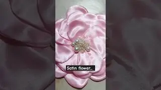 satin flower diy for dresses.. #satinflower #fabric #diy #diysewing #trending #viral #creative#learn
