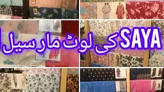 Saya  sale 50%off unforgettable off 😋 khaddar suits and lawn suits 