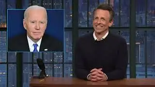 Seth Meyers On Joe Biden Fall down Reminds me of Honda Robot falls down stairs