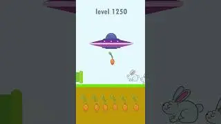 A rabbit chasing a carrot gets caught by a UFO. Perfect Loop Animation