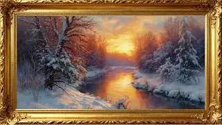 Golden Winter Reflections &ndash; 4K Landscape Ambience for TV Display | 4K Frame TV Art