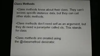 Various Methods in Python