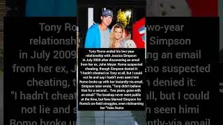 Tony Romo - I Hadn't Cheated, But I Couldn't Lie: Jessica Simpson's Side of the Split #viral #shorts