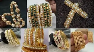 🌸 Beautiful Pearl Bangles Collection | Stylish & Classy Designs ✨ New Pearl Bangles Design 2025 | 