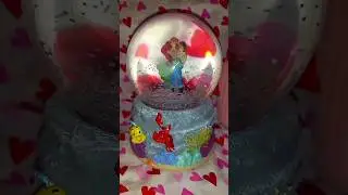 Disney Valentine's Day Ariel Musical Snow Globe 💖💕🌊 #Valentine's #shorts #snowglobe