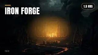 Dwarven Blacksmith Ambience ⚒️ Heavy Industrial Music for Coding | Iron Forge
