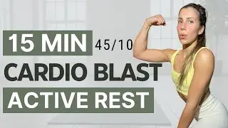 15 MIN CARDIO WORKOUT - Active rest - get your intense workout in a short time! Quick and effective