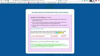 MLA-  Question Marks and Exclamation Points