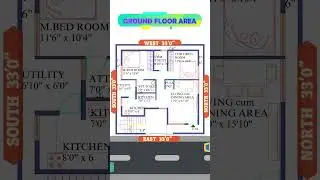 33x33 East Ground Plan 2BHk  #33x33  #layoutplan #houseplans #architecture #floorplan
