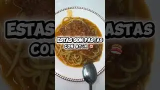 UNAS PASTAS SENCILLAS CON LO QUE HAB&Iacute;A .. cebolla, ajo, tomate, at&uacute;n y algunas especias..