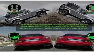 Car Inclinometer Level Tilt Meter, Digital HUD GPS Speed Slope Meter, Real-timie Speed, Vehicle til