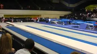2014 Breanne Millard USA pass 1 Prelims 1718 Womens Tumbling World Age Group Champs USA