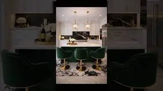 Emerald green, black-white-gold  #interiordesign #homedecor