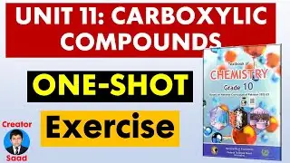 Chapter 11: Carboxylic Compounds | Exercise | Class 10 Chemistry | NBF | Federal Board