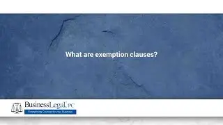 What are exemption clauses?