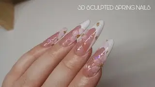 SPRING NAIL DESIGN 🌸 SCULPTED 3D FLOWER NAIL ART | BEGINNER FRIENDLY NAIL ART