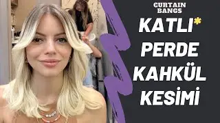 Perde kahkül - Katlı kahkül saç kesimi  - Curtain bangs - Perde kahkül modelleri - perde perçem