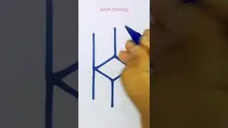 Chair 🪑 drawing from M letter easy