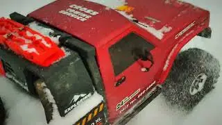 Heavy snow RC race Crossrc EMO XL Bison 6WD #fan #winter