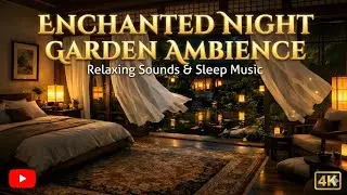 Enchanted Bedside Night Garden Ambience 🌙▪️Japanese Koi Pond▪️Sleep Sounds for Relaxation 