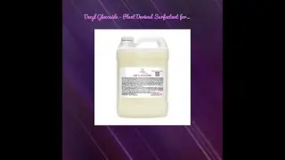 Decyl Glucoside - Plant Derived Surfactant for Cosmetic Formulation - 7 LB - DIY, Soaps, Shampoos...