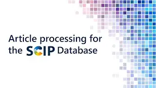 SCIP Database Part 5 - Article Analysis