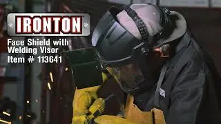Ironton Welding Face Shield  - #8 Shade with Flip-Up Visor