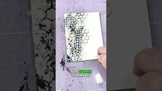 Stencil Magic: Mixed Media Card Tutorial for Crafters #shorts