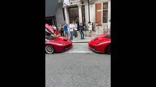 Two Laferrari on mount street #car #luxury #luxurycar #shorts