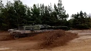 Leopard 2A7 Tank - Dirty and awesome engine sound - GoPro Hero 12 with Sound Mod