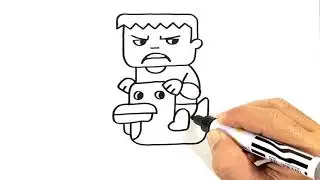 How to Draw Chicken Jockey Simple tutorial 