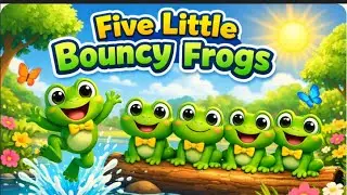 Five Little Speckled Frogs | Learn Numbers with BubbleWingTv | Nursery Rhym