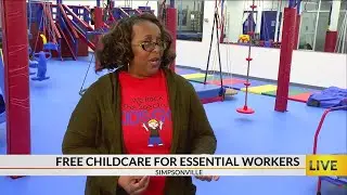 Businesses offer free childcare for essential employees