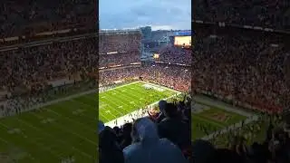 Top deck view of Nick Chubb's game winner in OT