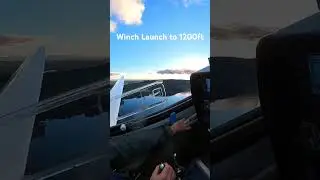 Sunset Winch Launch 🚀 #glider #portmoak #scotland #gliding #pilot #aviation #flying #sailplane