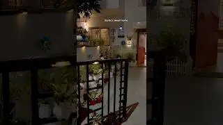 Solar Light Night Glow | Peaceful Outdoor View✨ #creativegardening #entrywaydecor