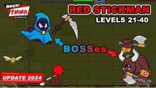 Red Stickman - Levels 21-30 + TWO BOSSes (update 2024)