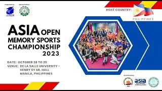 ASIA Open Memory Sports Championship 2023 - Orientation