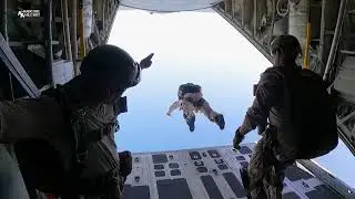 1st Recon HALO - Marines jump for high altitude, low opening training 1st Marine Division