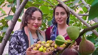 Homesteading in Iran: A Cozy Fig Dessert from Our Family Farm Kitchen