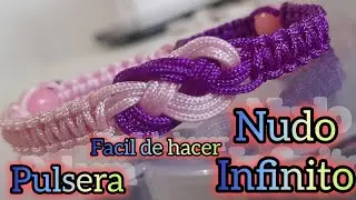 Pulsera con tejido NUDO INFINITO ♾️Paso a paso y fácil de hacer