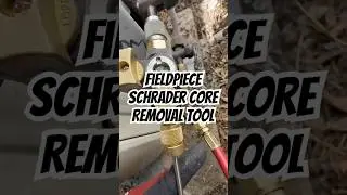 Using the Fieldpiece Schrader Core Removal Tool(VC2G) - with the 5/16 adapter #fieldpiece #hvac #ac