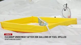 Cleanup ongoing after 20K gallons of diesel spill in Spartanburg creek