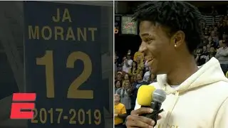 Ja Morant gets his jersey retired at Murray State | College Basketball on ESPN