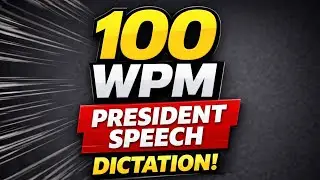 President speech 100 wpm English dictation shorthand | English unknown speed dictation #sscsteno 