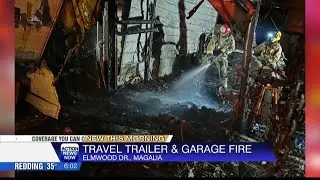 Early-morning fire destroys travel trailers in Butte County