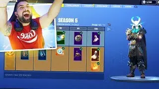 Fortnite SEASON 5 ALL BATTLE PASS REWARDS UNLOCKED (Tier 100)