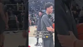 Kiyan Anthony and Bryce James dapped up 🤝